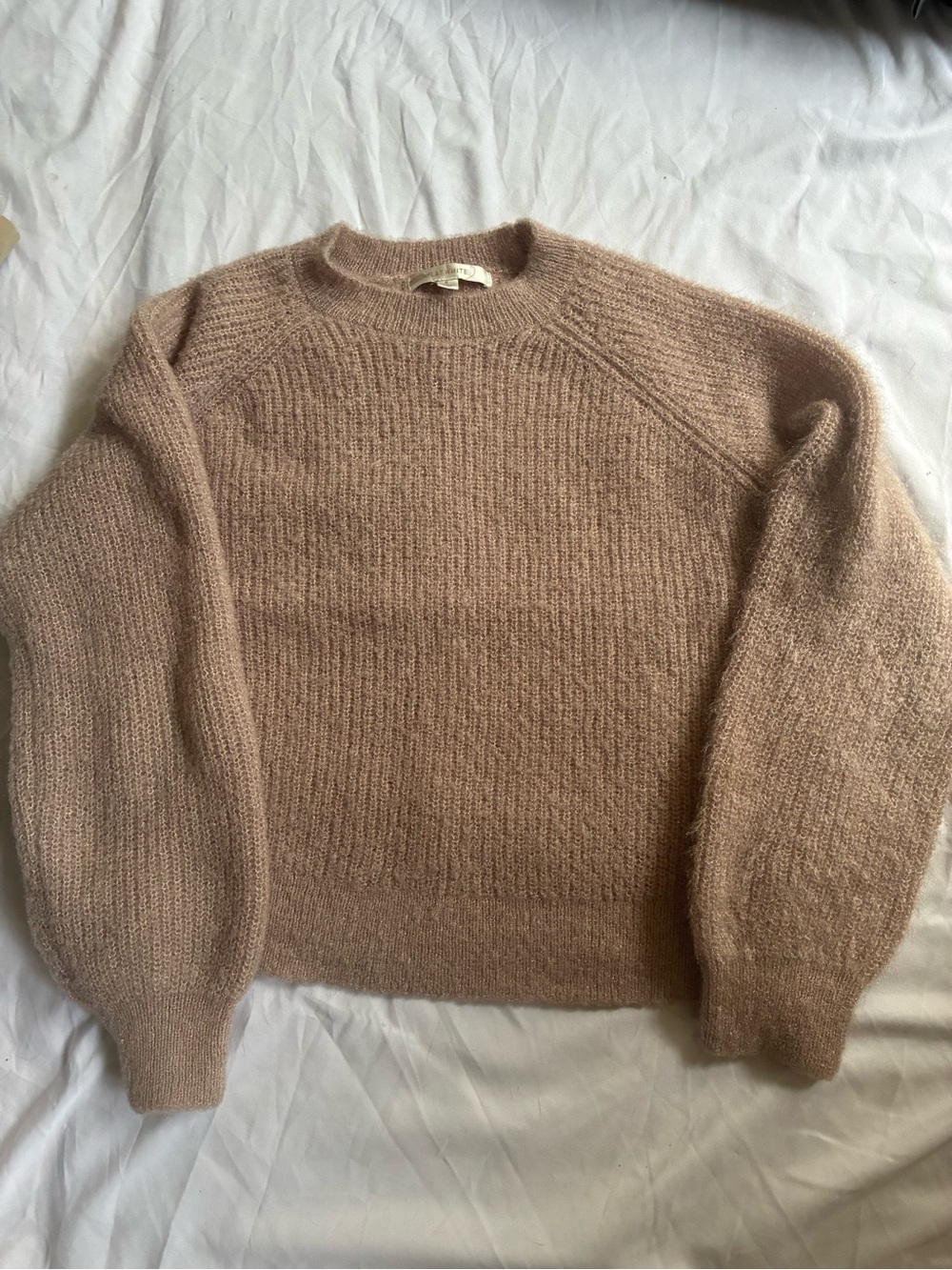 Cozy Tan flat white anthropology Sweater